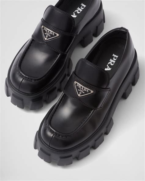 womens prada monolith loafers